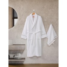 Cotton Box Classic Bornoz Seti Güher Beyaz Erkek L/XL