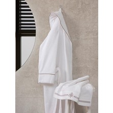 Cotton Box Classic Bornoz Seti Güher Beyaz Erkek L/XL