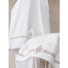 Cotton Box Classic Bornoz Seti Güher Beyaz Erkek L/XL