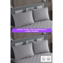 Sevilya 2 Adet  Pamuk Kapitone Fermuarlı Sıvı Geçirmez Renkli Yastık Alezi Yastık Koruyucu