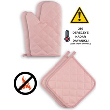 Sevilya Yanmaz ve Isıya Dayanıklı Fırın Eldiveni ve Tutacak (2 Eldiven, 2 Tutacak)