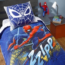 Taç Tek Kişilik Lisanslı Nevresim Takımı Spiderman Blue City