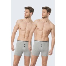 Türen Erkek Likralı Düğmeli Boxer (2li Paket)