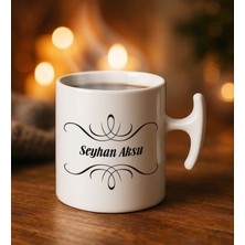 Bk Gift Kişiye Özel Isimli Hammer Kulplu Beyaz Kupa Bardak-10, Arkadaşa Hediye, Sevgiliye Hediye, Doğum Günü Hediyesi
