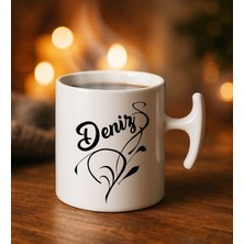 Bk Gift Kişiye Özel Isimli Hammer Kulplu Beyaz Kupa Bardak-3, Arkadaşa Hediye, Sevgiliye Hediye, Doğum Günü Hediyesi