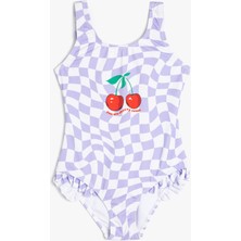 Koton Fırfır Detaylı Kiraz Baskılı Mayo