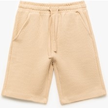 Koton Pamuklu Dokulu Cep Detaylı Beli Bağcıklı Şort