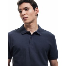 Koton Kısa Kollu Pamuklu Pike Kumaş Polo Yaka Slim Fit Tişört