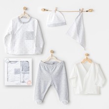 Andywawa AC24720 Newborn Wawa Boys 5'li Hastane Çıkış Seti White
