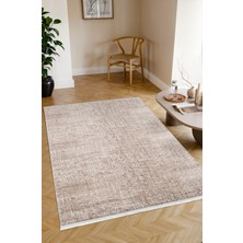Kaymaz Taban Yıkanabilir Modern Salon Mutfak Oturma Odası Çocuk Odası Halısı 5002 Vizon