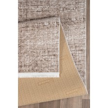 Kaymaz Taban Yıkanabilir Modern Salon Mutfak Oturma Odası Çocuk Odası Halısı 5002 Vizon