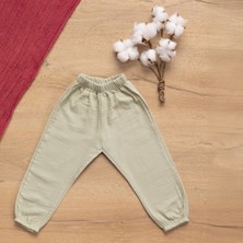 Sare Baby Müslin Bebek Takımı Bağcıklı Model Alt Üst Set %100 Doğal Pamuk