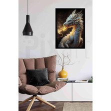 Ejderha 30 *40CM  Pixart Sanat Elmas Mozaik Tablo Diamond Türkiye