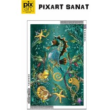 Pix Art Sanat Deniz  Altı Mucizeleri  Pixart Sanat Elmas Mozik Tablo Daimond Türkiye 48*71