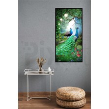 Pix Art Sanat Güzel Renkli Tavus Kuşları Pixart Sanat  Elmas Mozaik Tablo Diamond Türkiye  43*83