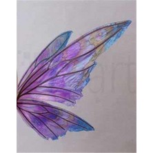 Pix Art Sanat Mor Kelebek Kanatları Pixart Sanat  Elmas Mozaik Tablo Diamond Türkiye  45*58