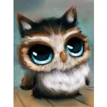 Pix Art Sanat Çizgi Baykuş  Pixart Sanat Elmas Mozaik Tablo Diamond Türkiye 39*52