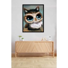 Pix Art Sanat Çizgi Baykuş  Pixart Sanat Elmas Mozaik Tablo Diamond Türkiye 39*52