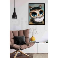 Pix Art Sanat Çizgi Baykuş  Pixart Sanat Elmas Mozaik Tablo Diamond Türkiye 39*52