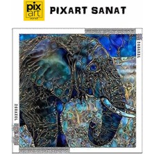 Pix Art Sanat Elmastan Fil  Pixart Sanat  Elmas Mozaik Tablo Diamond Türkiye 72*70