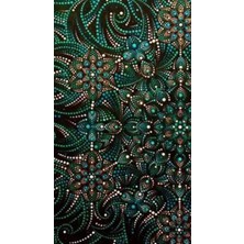 Pix Art Sanat Zarif Yeşil Desen Pixart Sanat Elmas Mozaik Tablo Diamond Türkiye 43*76