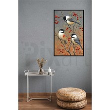 PixArt Agac Dalinda Kuslar 40 x 60 Elmas Mozaik Tablo