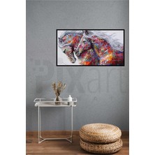 Pix Art Sanat Renkli Vücutlarıyla  Farklı Atlar Pixart Sanat Elmas Mozik Tablo Daimond Türkiye 96*53