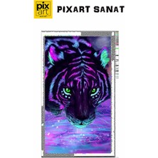 Pix Art Sanat Sihirli Kaplan  Pixart Sanat Elmas Mozik Tablo Daimond Türkiye 38*63