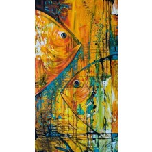 Pix Art Sanat Gizli Balıklar  Pixart Sanat Elmas Mozik Tablo Daimond Türkiye 35*58