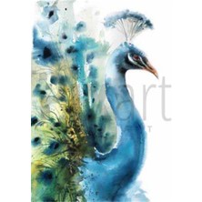 Pix Art Sanat Mavi Tavuskuşu  Pixart Sanat Elmas Mozik Tablo Daimond Türkiye  48*68