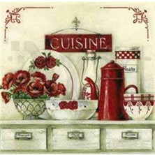 Kırmızılı Mutfak Pixart Sanat  Elmas Mozaik Tablo Diamond Türkiye 53*53