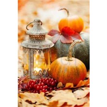 Sonbaharda Balkabakları Pixart Sanat Elmas Mozaik Tablo Diamond Türkiye 30*46