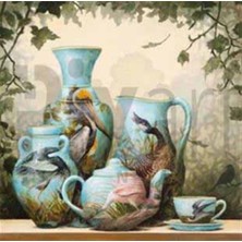 Toprak Desenli Objeler Pixart Sanat  Elmas Mozaik Tablo Diamond Türkiye 51*51