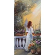 Pix Art Sanat Balkondaki Kadın Pixart Sanat  Elmas Mozaik Tablo Diamond Türkiye   36 x 71 cm
