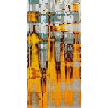 Pix Art Sanat Gri Sarı Tonlar Pixart Sanat Elmas Mozaik Tablo Diamond Türkiye 30*60