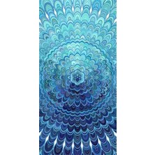 Pix Art Sanat Mavi Renkler Desen Pixart Sanat Elmas Mozaik Tablo Diamond Türkiye 55*102