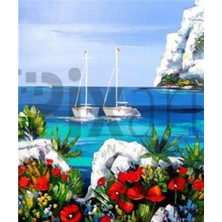 Pix Art Sanat Iki Yelkenli Pixart Sanat Elmas Mozaik Tablo Diamond Türkiye 45 x 55 cm