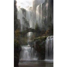 PixArt Selale Koprusu 40 x 60 Elmas Mozaik Tablo