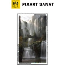 PixArt Selale Koprusu 40 x 60 Elmas Mozaik Tablo