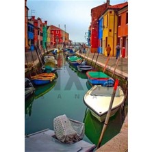 Rengarenk Venedik Manzarası Pixart Sanat  Elmas Mozaik Tablo Diamond Türkiye  49*69