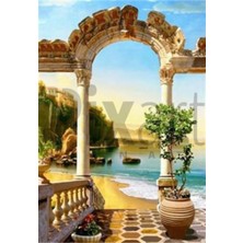 Pix Art Sanat Kıyıdaki Mermer Sütunlar Pixart Sanat Elmas Mozaik Tablo Diamond Türkiye 51 x 74 cm