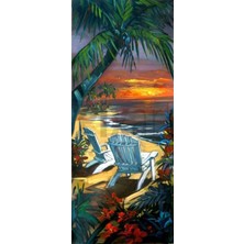 Pix Art Sanat Günbatımı Pixart Sanat Elmas Mozaik Tablo Diamond Türkiye   25 x 58 cm