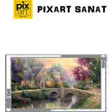 Pix Art Sanat Taş Köprüde Malikane Pixart Sanat  Elmas Mozaik Tablo Diamond Türkiye  89 x 51 cm