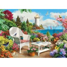 Pix Art Sanat Fener Kıyısındaki Bahçe Pixart Sanat  Elmas Mozaik Tablo Diamond Türkiye  71 x 51 cm