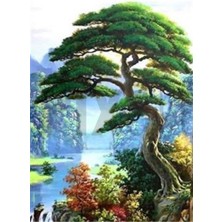 Pix Art Sanat Efsanevi Doğa  Pixart Sanat   Elmas Mozaik Tablo Diamond Türkiye 53 x 71 cm