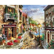 Pix Art Sanat Venedikte Restaurant Pixart Sanat  Elmas Mozaik Tablo Diamond Türkiye  61 x 51 cm