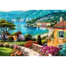 Pix Art Sanat Kasaba  Manzarası Elmas Mozaik Puzzle Tablo Diamond Türkiye  71 x 51 cm