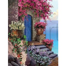 Cafenin Deniz Manzarası Pixart Sanat Elmas Mozaik Tablo Diamond Türkiye   46*61
