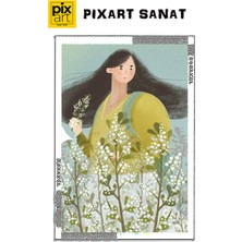 PixArt Kirlardaki Kadin 43 x 50 Elmas Mozaik Tablo