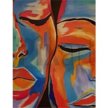 Pix Art Sanat Iki Renkli Yüz  38 x 51 cm